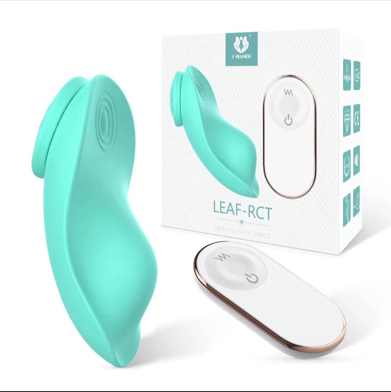 ВИБРАТОР В ТРУСИКИ на магните от бренда  S-HANDE LEAF-RCT