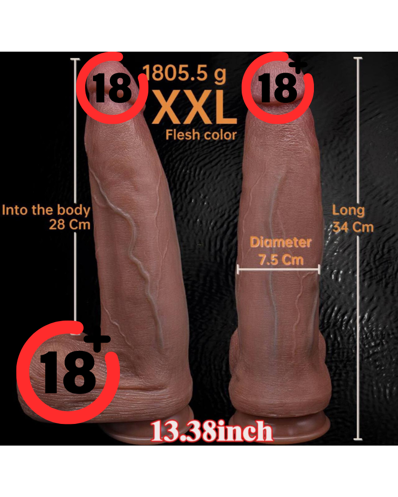 Фаллоимитатор XXL 34 см на присоске