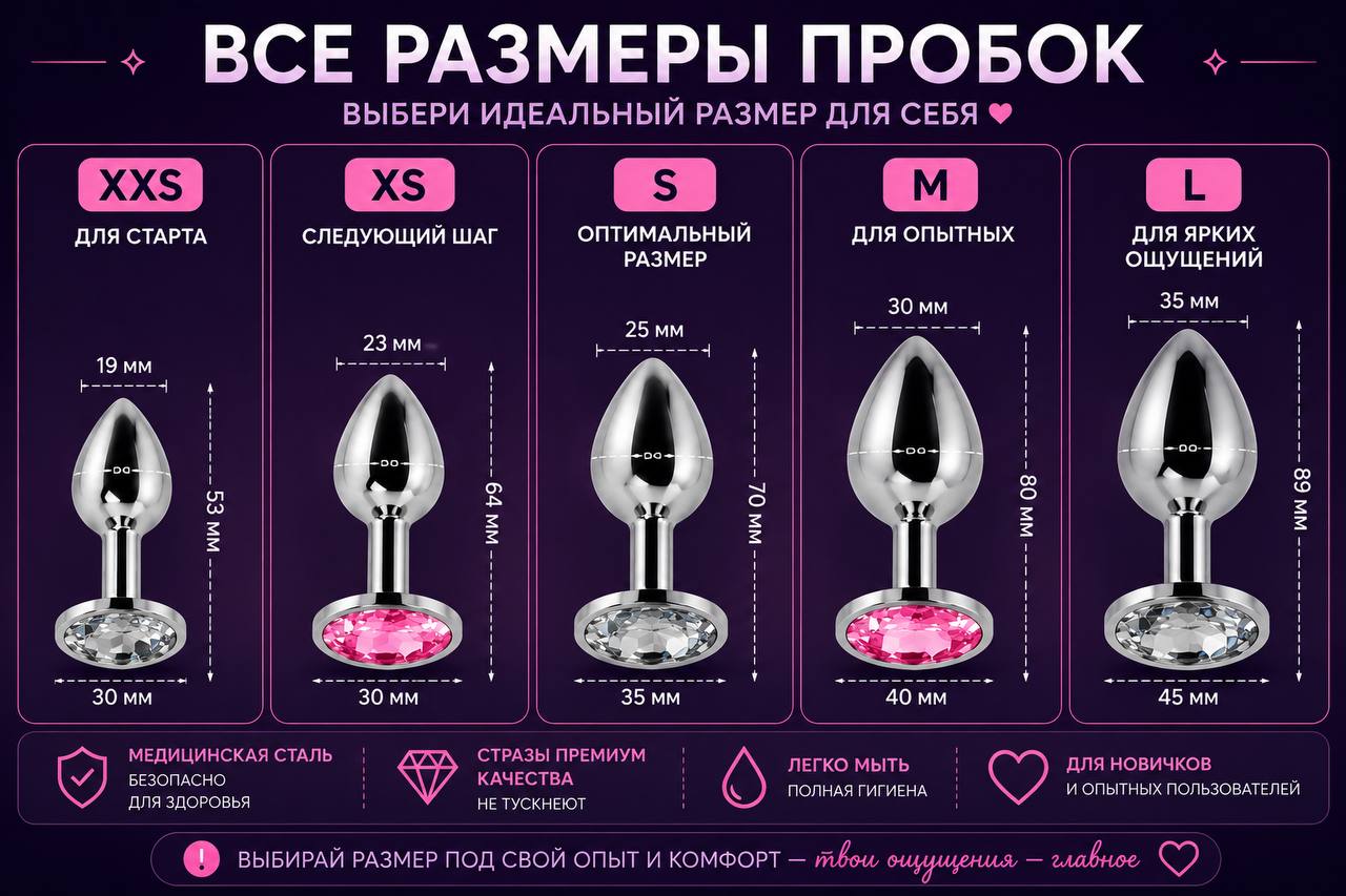 Анальные пробки Металлические (нержавеющая сталь)