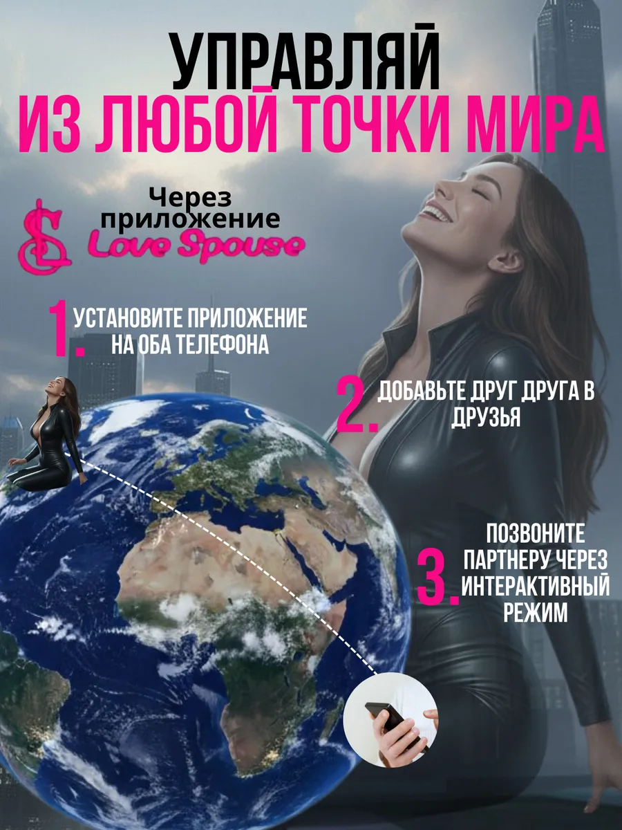 Анальная пробка с вибрацией и управлением через смартфон